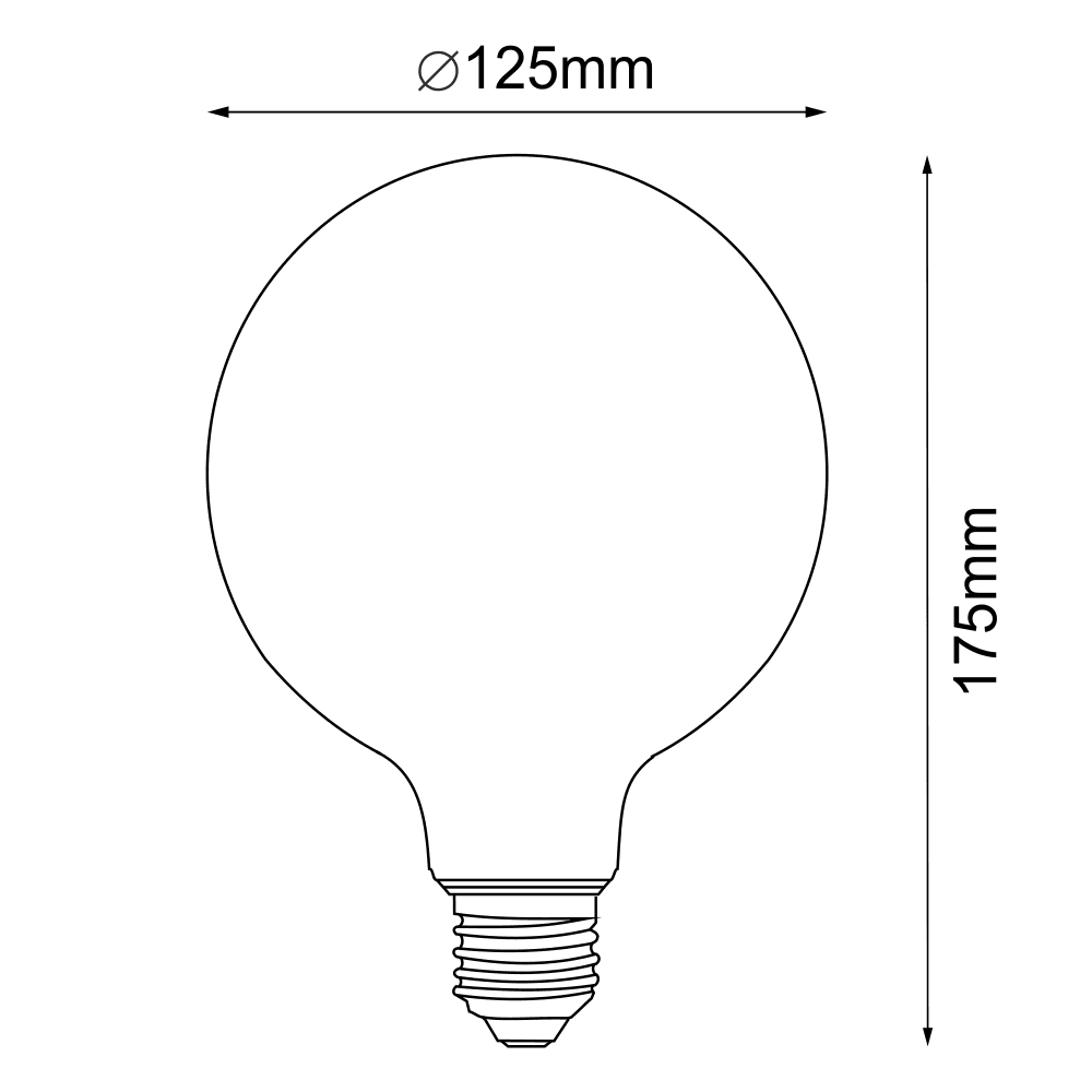 Żarówka vintage Globe E27, 4,9W LED, 2200K, Spectrum - duża kulka — zdjęcie 2