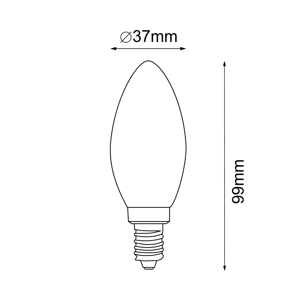 Żarówka vintage Candle E14, 5W LED, 2200K, Spectrum - świeczka — zdjęcie 2