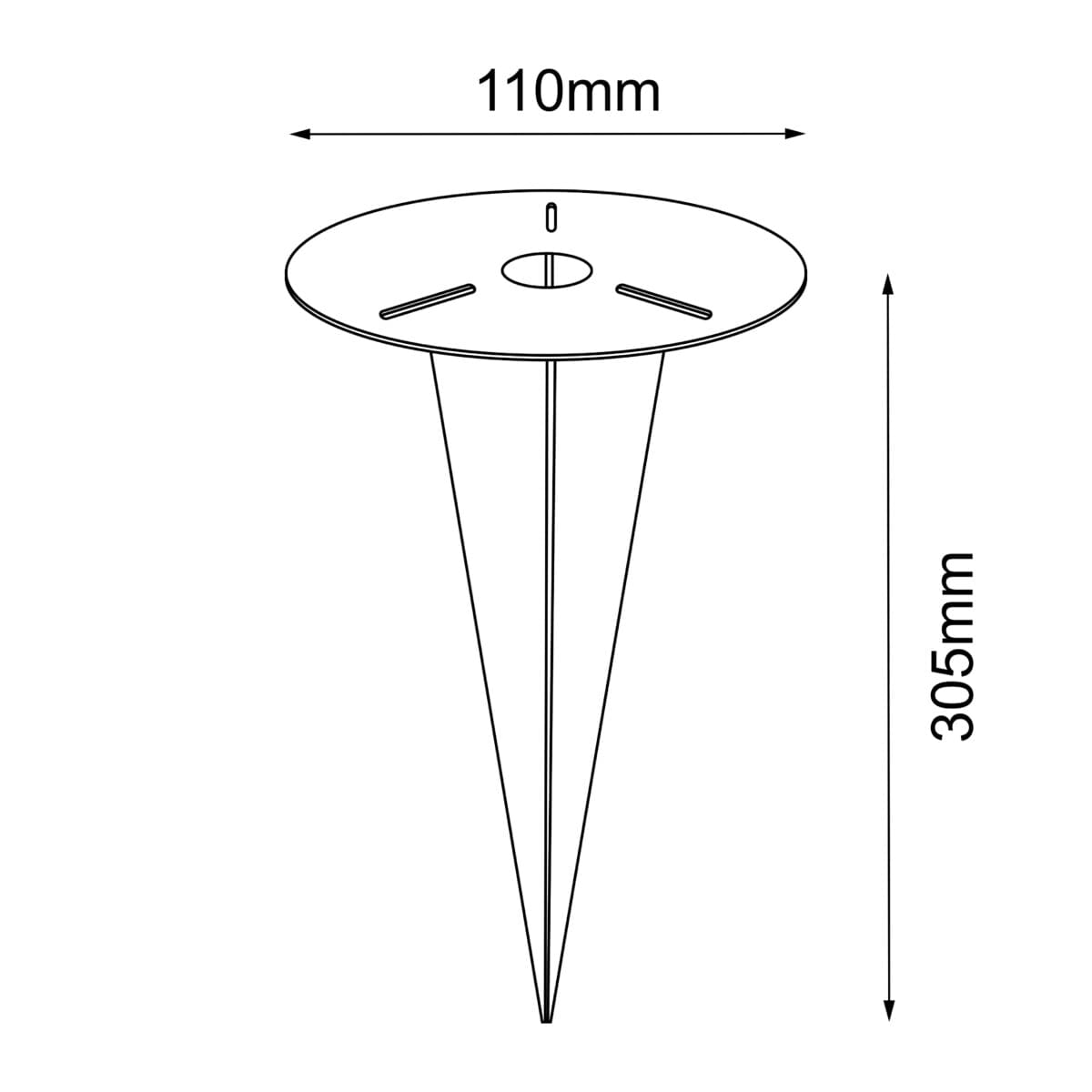 Akcesoria do lamp ogrodowych — Element montażowy dla lamp Niseko, Saga, Natsu 2, Gosen, Fuku — zdjęcie 2