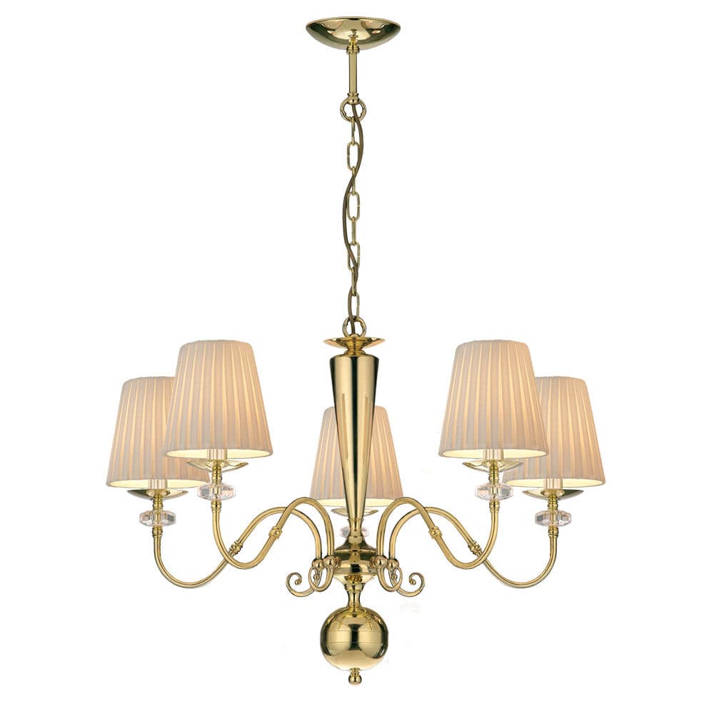 Lampa wisząca Lilosa 5 - Mosiądz polerowany (750 mm) 8679 Antigo